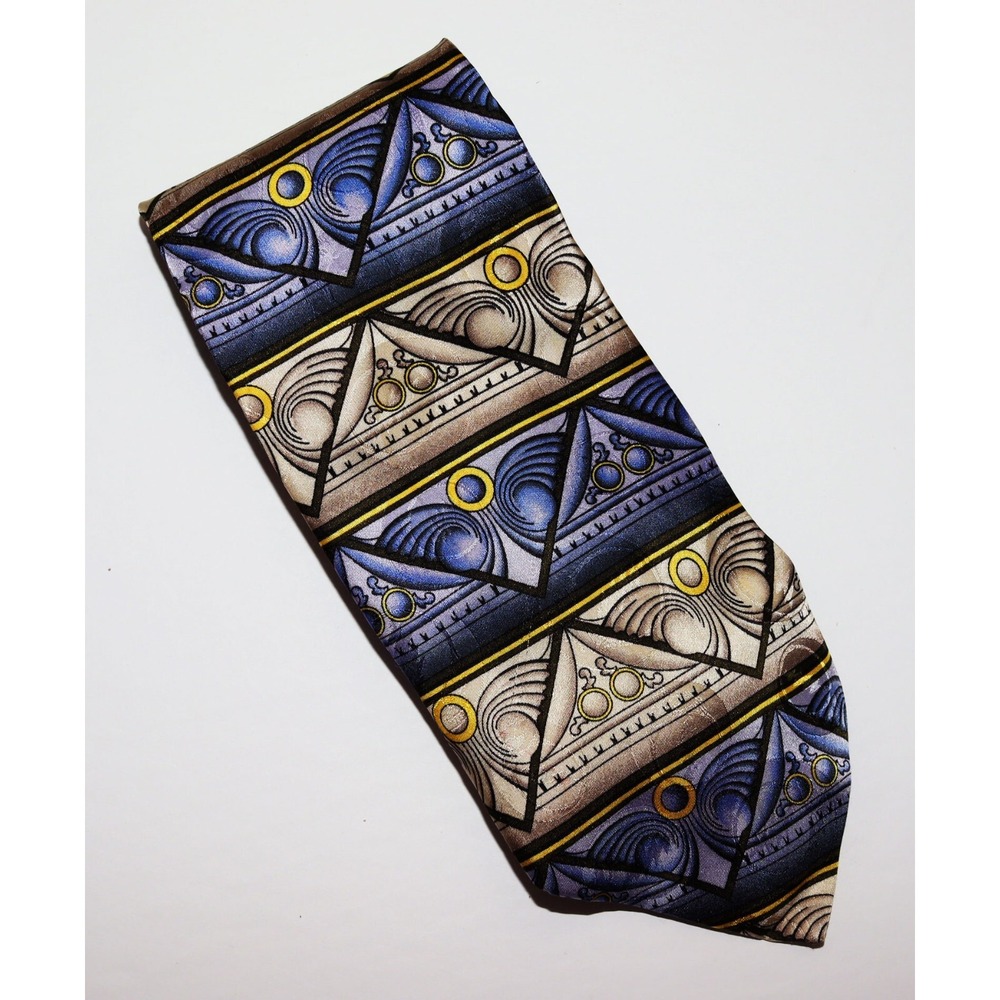 Grateful Dead 710 Ashbury Second Set Geometric Abstract 100% Silk Tie Necktie